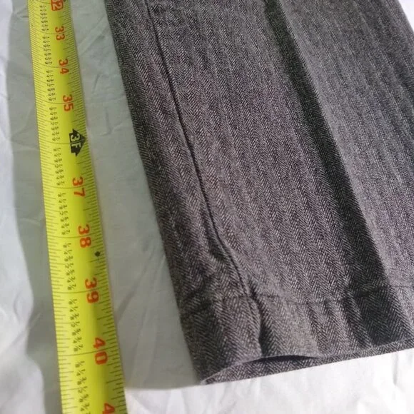 Vintage Lee size 10 brown herringbone-tweed pant/slacks/trousers - Picture 12 of 16